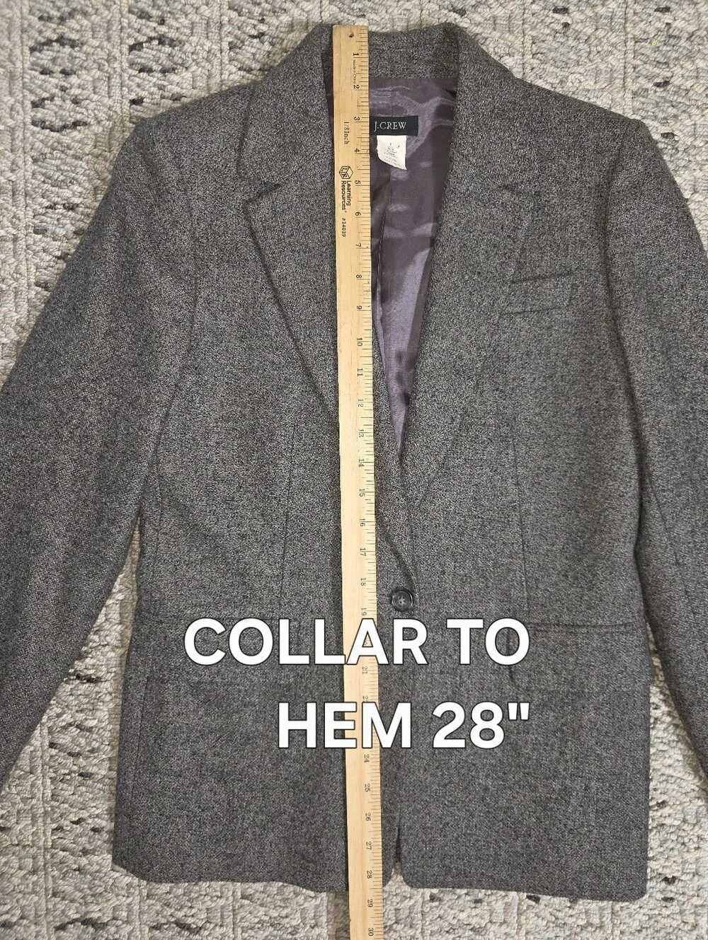 J.Crew 100% Wool Blazer Jacket | Size 6 | Classic Career | Timeless Tailored |